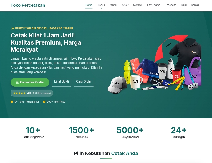 Website Percetakan